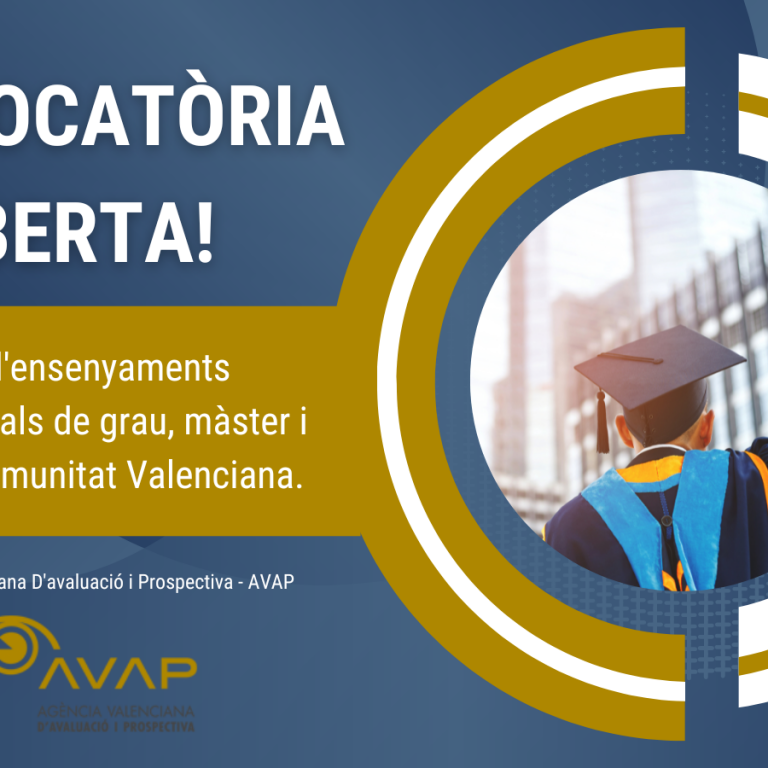 AVAP: CONVOCATÒRIA OBERTA EVALUACIÓ DEL SEGUIMENT AVAP: CONVOCATÒRIA OBERTA