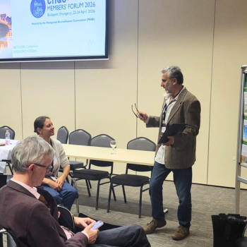 Sesión temática de pósteres del ENQA Members' Forum 2026 en Budapest, con la participación de AVAP presentando el proyecto europeo GREENVERSITY.